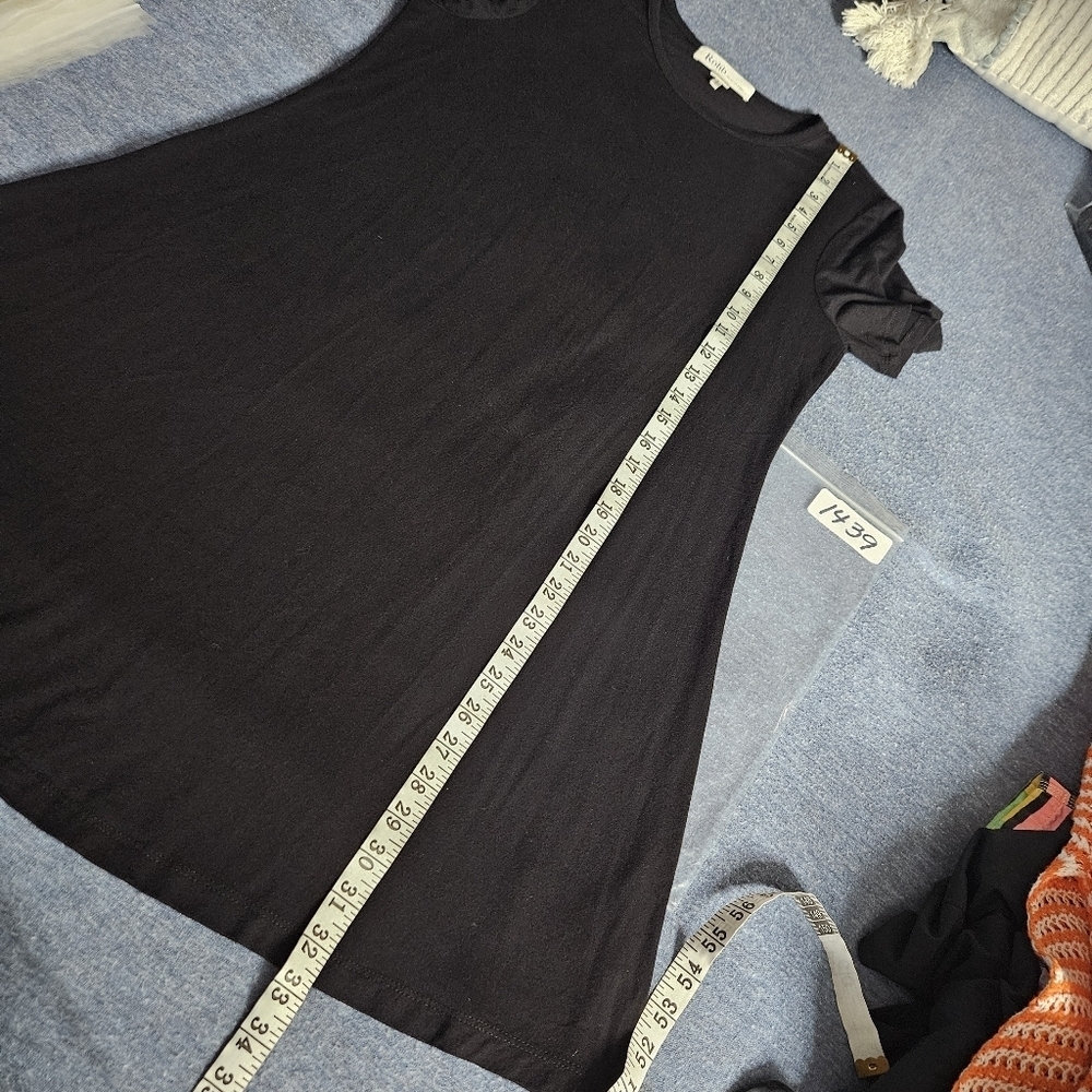Rohb by Joyce Azria Cannes Short Sleeve Crew Neck Pullover Black Dress Sze Small - Picture 8 of 8